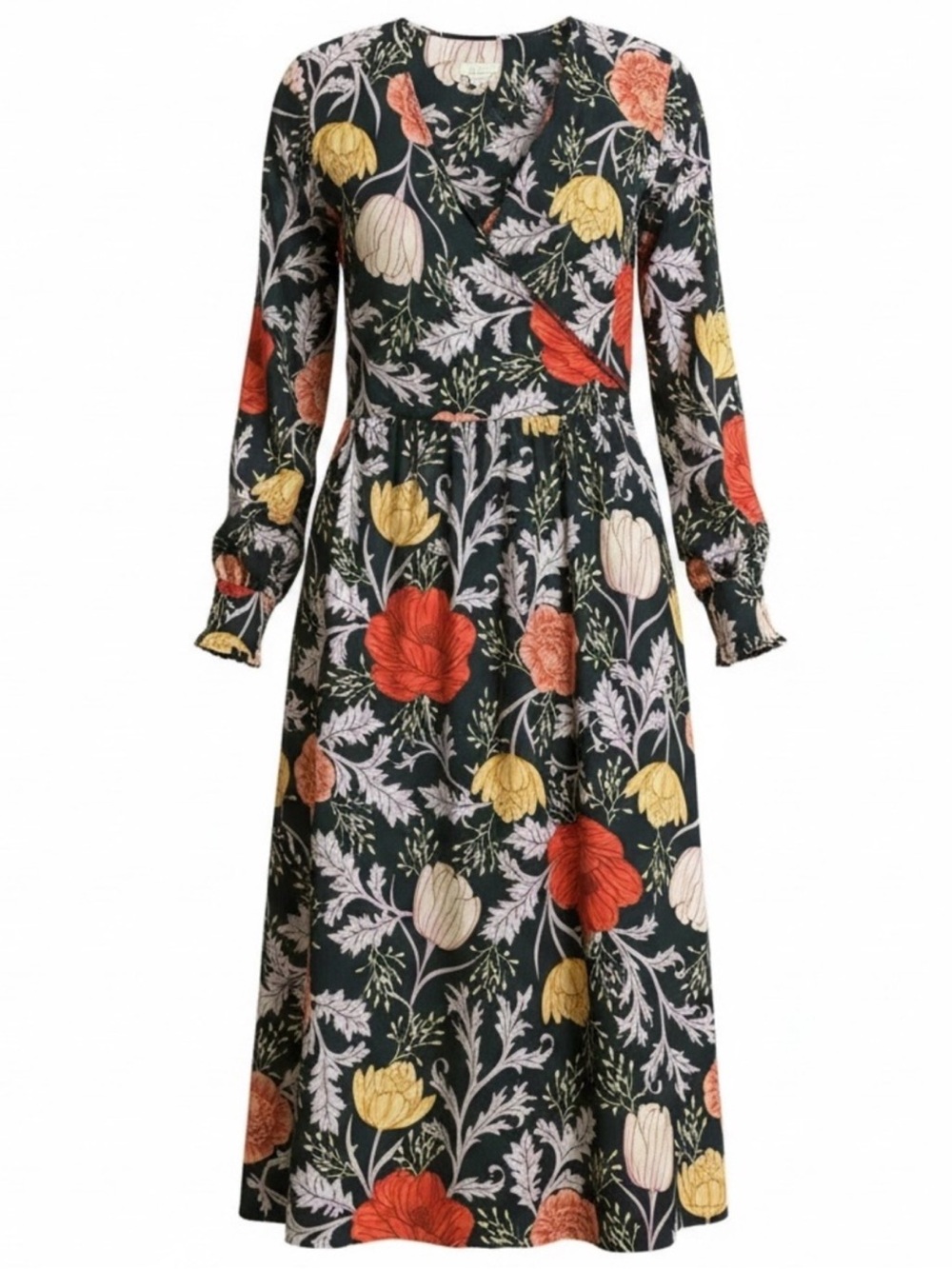Barbour Nahla Midi Dress Navy Floral Size 6